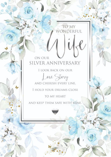 Picture of WONDERFUL WIFE SILVER ANNIVERSARY CARD